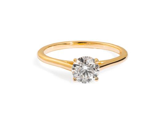 Anillo de oro 18k con Diamante de Laboratorio