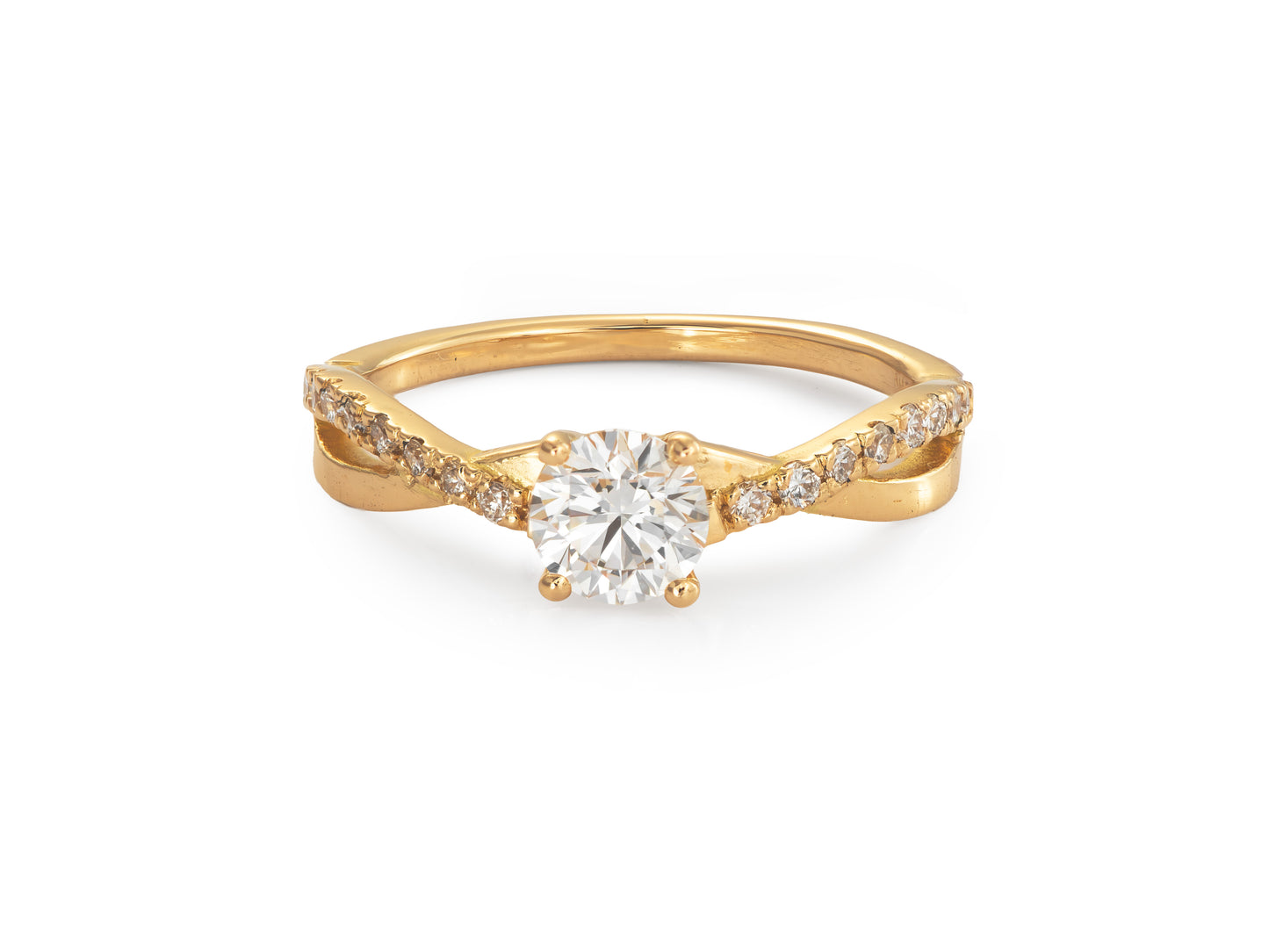 Anillo de oro 18k con Diamante de Laboratorio