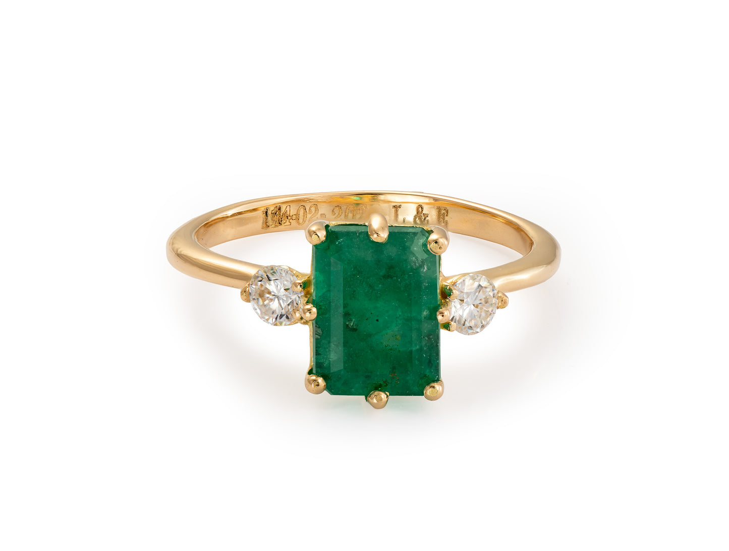 Anillo de Oro 18K con Esmeralda Natural
