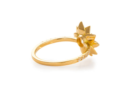 Anillo de oro 18k con Diamante de Laboratorio