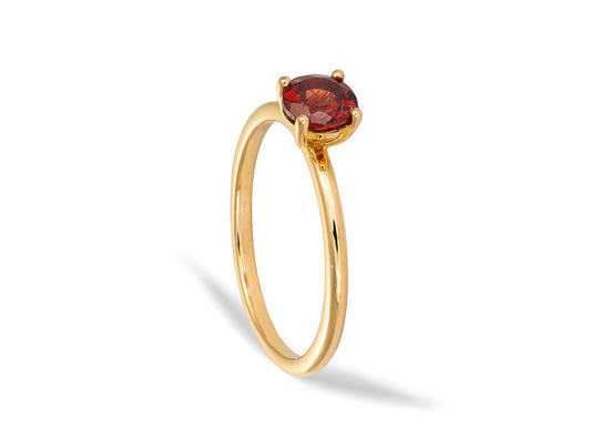 Anillo de Oro 18K con Granate Natural