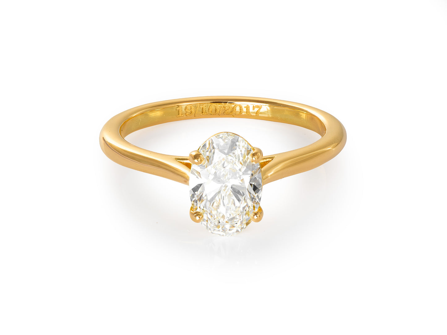Anillo de Oro 18K con Diamante de laboratorio