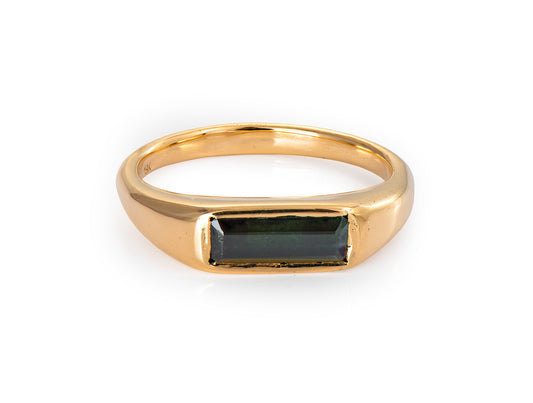 Anillo de Oro 18K con Turmalina Natural