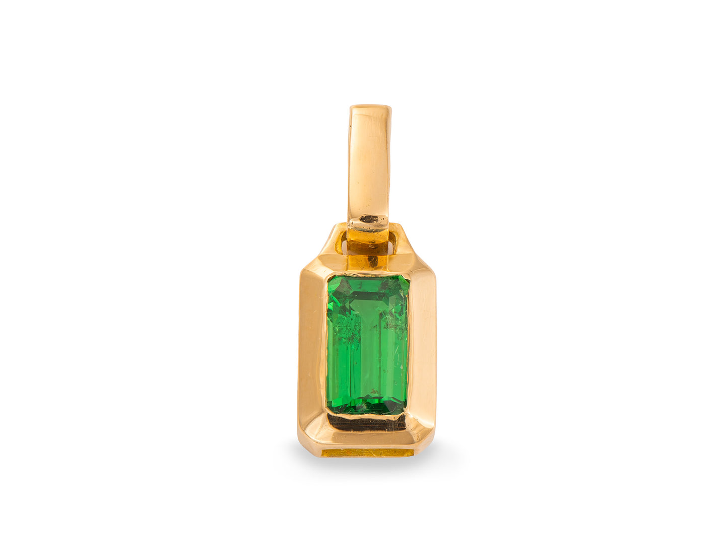 Dije de Oro 18k con Tsavorita Natural